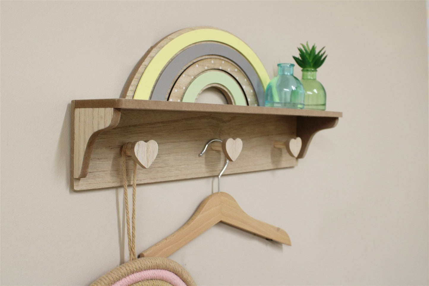 Rainbow Shelf with Hooks